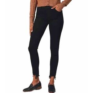 NEW‎ Abercrombie & Fitch Super Skinny Ankle High Rise Jean 27 4L Black Raw Ankle